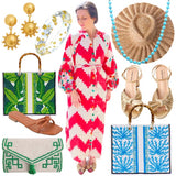 Turquoise, Aquamarine & 18K Gold Plated Jewelry