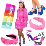 Hand Beaded Matte Rainbow or Lips Bag with Optional Shoulder Chain