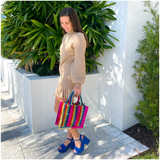 Handmade Silk Velvet Rainbow Harper Bag, Handmade in Turkey