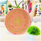 Sisal & Sweetgrass 12” Baskets with Optional Wall Hanging Loop, Handmade by Artisans in Rwanda