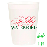 (26 Styles) Set of 10 16oz Frosted Reusable Cups + Design Your Own Bulk Option