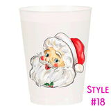 (26 Styles) Set of 10 16oz Frosted Reusable Cups + Design Your Own Bulk Option