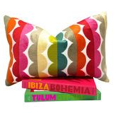 Handcrafted Velvet Scalloped Rainbow Pillows (in 2 SIZES)