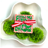 Candy Cane Evergreen Quilted Placemats, Dinner Napkins, Coasters & Tablecloths