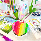 Kids Beaded Rainbow Monogrammed Heart Bag