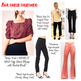 Mandarin Satin High Waisted Flare Leg Side Zip Pants with Banded Waist