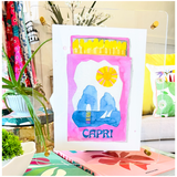 Destination Watercolor Matchbook Art in Floating Acrylic Frame - 44 DESTINATIONS!