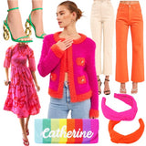 Hand Beaded Matte Rainbow or Lips Bag with Optional Shoulder Chain