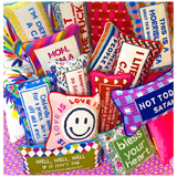 Needlepoint “Love Is Love Is Love” Pillow with Velvet Back