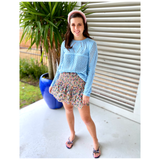 Baby Blue Open Knit Summer Weight Sweater