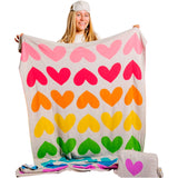 Soft Knit Reversible Travel (or House) Blanket, Sleep Mask & Carrying Bag