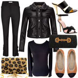 Black & Gold Lexi Heels with Comfort Fit Band, Handmade in Italy