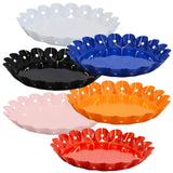 8.5” Enameled Tin Wavy Ruffle Trays