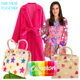 Handmade Beaded Hearts Canvas Bag