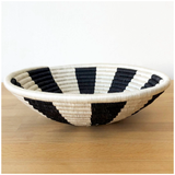 Sisal & Sweetgrass 12” Baskets with Optional Wall Hanging Loop, Handmade by Artisans in Rwanda