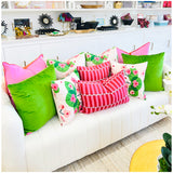 22” Reversible Cotton Parker Pillows with Feather Down Insert