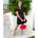 Handmade Silk Velvet Pink & Red Dolly Bag & π Brooke Bag, Handmade in Turkey