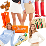 Orange Leather 3” Hidden Wedge Heel Piper Boots with Gold Buckle Detail