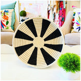 Sisal & Sweetgrass 12” Baskets with Optional Wall Hanging Loop, Handmade by Artisans in Rwanda