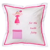 Hand Cross Stitched TOOTH FAIRY Pillows with Pocket (Pillow Insert Included)