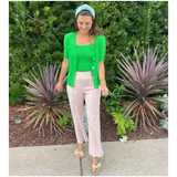 Baby Pink High Waisted Button Front Jeany Pants