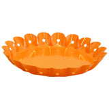 8.5” Enameled Tin Wavy Ruffle Trays