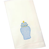 Metallic Gold Embroidered Easter & Ginger Jar Huck Guest Towels