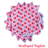 Sabrina Block Print Tablecloth, Table Runner, Placemats, Napkins & Tea Towels