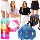 Hand Beaded Matte Rainbow or Lips Bag with Optional Shoulder Chain