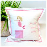 Hand Cross Stitched TOOTH FAIRY Pillows with Pocket (Pillow Insert Included)