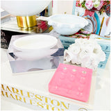 Hand Poured Cut & Polished Acrylic & Resin Bowl + Pink Hand Cut Acrylic Pen Holder / Tabletop Decor