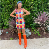 Orange Leather 3” Hidden Wedge Heel Piper Boots with Gold Buckle Detail