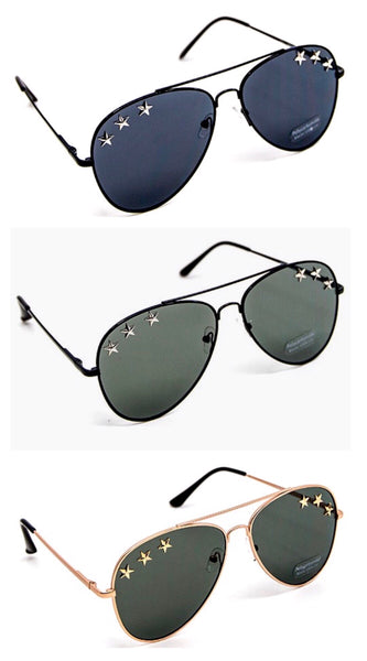 Aviator sunglasses with stars hotsell