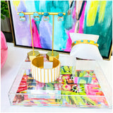 Turquoise, Aquamarine & 18K Gold Plated Jewelry