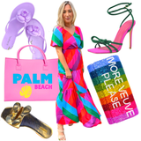 Lavender Flower Jelly Thong Sandal