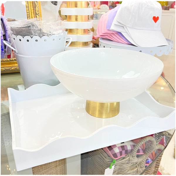 Scalloped Acrylic Heart Serving Trays - James Ascher