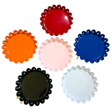 8.5” Enameled Tin Wavy Ruffle Trays