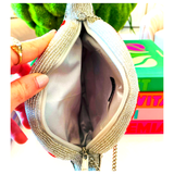 Hand Beaded Peppermint Bag