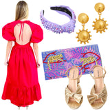 Turquoise, Aquamarine & 18K Gold Plated Jewelry