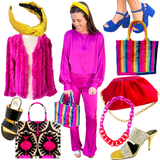 Handmade Silk Velvet Rainbow Harper Bag, Handmade in Turkey