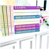 Linen Bound Blank Decorative Coffee Table Book, Charlotte Tampa Birmingham