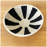 Sisal & Sweetgrass 12” Baskets with Optional Wall Hanging Loop, Handmade by Artisans in Rwanda