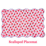 Sabrina Block Print Tablecloth, Table Runner, Placemats, Napkins & Tea Towels