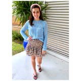 Baby Blue Open Knit Summer Weight Sweater