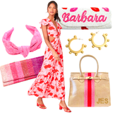 Hand Beaded Monogrammed Lips Bag with Optional Shoulder Chain