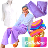 Hand Beaded Matte Rainbow or Lips Bag with Optional Shoulder Chain