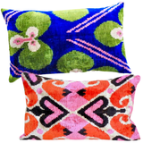 Handmade Silk Velvet 16”x24” Large Lumbar Pillows