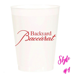 (26 Styles) Set of 10 16oz Frosted Reusable Cups + Design Your Own Bulk Option