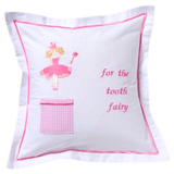 Hand Cross Stitched TOOTH FAIRY Pillows with Pocket (Pillow Insert Included)