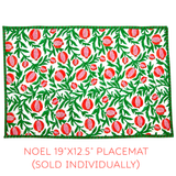 Noel Quilted Placemats, Dinner Napkins, Coasters & Tablecloths